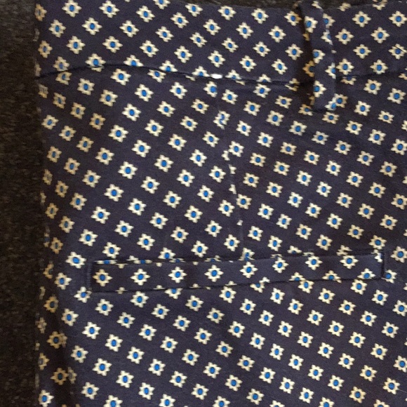 H&M Tailored trousers blue pattern stretch - Picture 4 of 8